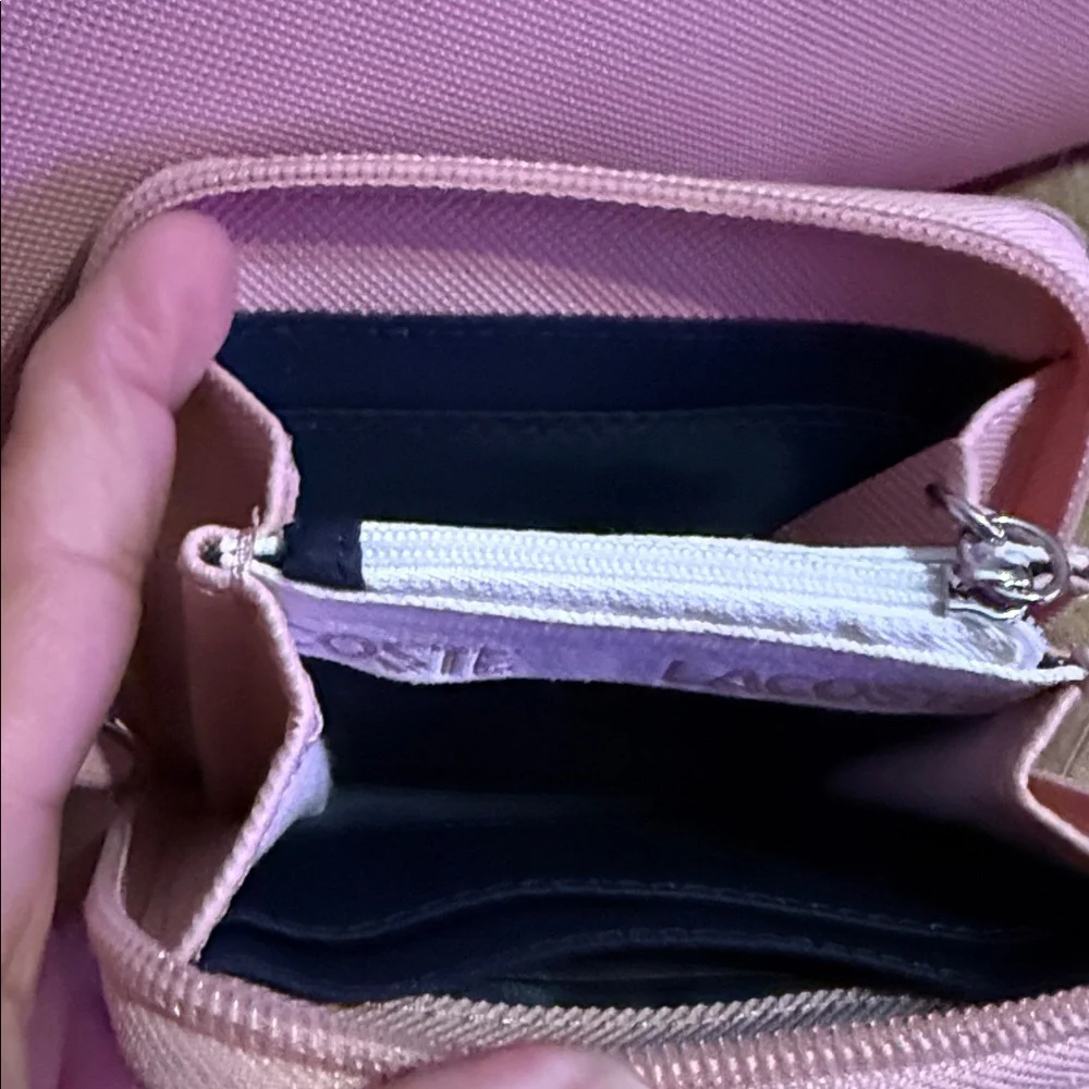 LACOSTE Large L.12.12 Concept Tote Bag, small wallet and wristlet bundle Pink - Picture 8 of 16